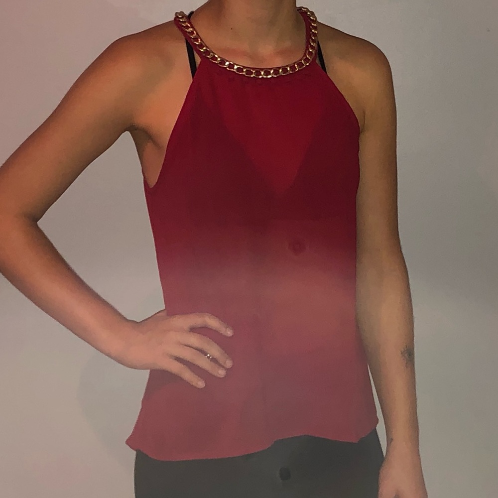No sleeve see through shirt